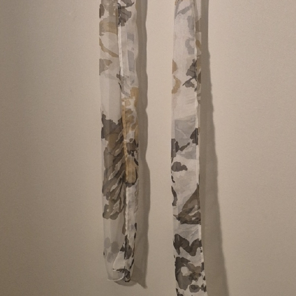 Designer Brown, Cream & Tan Safari Patterned Long Sheer Scarf